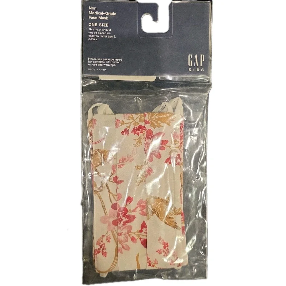 NEW 8 PACKS (Total 24 Mask) Gap Kids Non Medical Grade Cotton‎ Face Mask Flowers